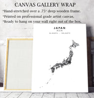 
              Japan Scandinavian Style Map Print 
            