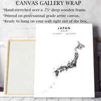Japan Scandinavian Style Map Print 