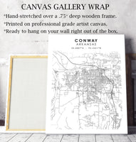 
              Conway, Arkansas Scandinavian Map Print 
            