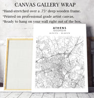 
              Athens, Georgia Scandinavian Map Print 
            