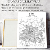 Cork, Ireland Scandinavian Style Map Print 