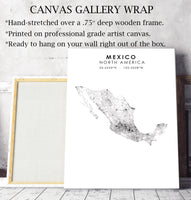 
              Mexico Scandinavian Style Map Print 
            