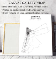 
              Jordan Scandinavian Style Map Print 
            