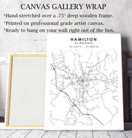 
              Hamilton, Alabama Scandinavian Map Print 
            