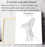 
              Essaouira, Morocco Scandinavian Style Map Print 
            