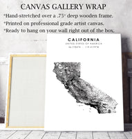 
              California, United States Scandinavian Style Map Print 
            