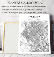 
              Brampton, Ontario Scandinavian Style Map Print 
            