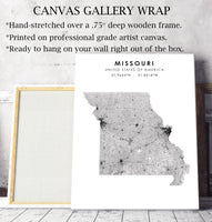 
              Missouri, United States Scandinavian Style Map Print 
            