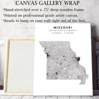 Missouri, United States Scandinavian Style Map Print 