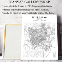 Beer Sheva, Israel Scandinavian Style Map Print 