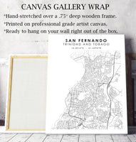 
              San Fernando, Trinidad and Tobago Scandinavian Style Map Print 
            