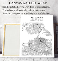
              Auckland, New Zealand Scandinavian Style Map Print 
            