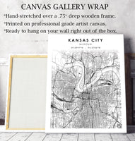 
              Kansas City, Missouri Scandinavian Map Print 
            