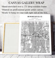 
              Minneapolis, Minnesota Scandinavian Map Print 
            