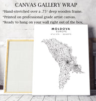 
              Moldova Scandinavian Style Map Print 
            