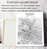
              Dresden, Germany Scandinavian Style Map Print 
            