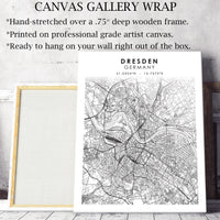 Dresden, Germany Scandinavian Style Map Print 