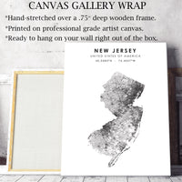 New Jersey, United States Scandinavian Style Map Print 