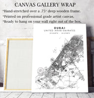
              Dubai United Arab Emirates Scandinavian Style Map Print 
            