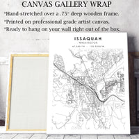 Issaquah, Washington Scandinavian Map Print 