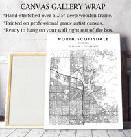 
              North Scottsdale, Arizona Scandinavian Map Print 
            