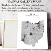 Ohio, United States Scandinavian Style Map Print 
