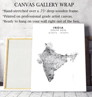 
              India Scandinavian Style Map Print 
            