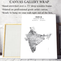 India Scandinavian Style Map Print 