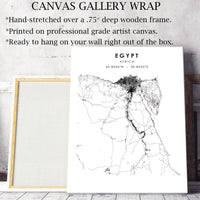 Egypt Scandinavian Style Map Print 