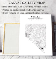 
              Nevada, United States Scandinavian Style Map Print 
            