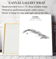 
              Cuba Scandinavian Style Map Print 
            