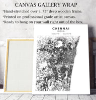 
              Chennai, India Scandinavian Style Map Print 
            