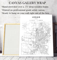 
              Logan, Utah Scandinavian Map Print 
            