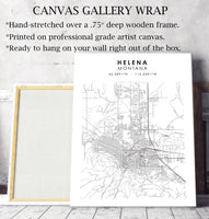 
              Helena, Montana Scandinavian Map Print 
            