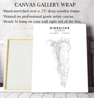 
              Gibraltar Scandinavian Style Map Print 
            