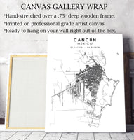 
              Cancún, Mexico Scandinavian Style Map Print
            