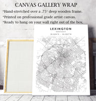 
              Lexington, Kentucky Scandinavian Map Print 
            