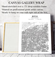 
              Mesa, Arizona Scandinavian Map Print 
            