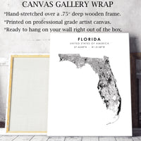 Florida, United States Scandinavian Style Map Print 