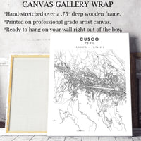 Cusco, Peru Scandinavian Style Map Print 