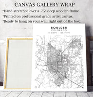 
              Boulder, Colorado Scandinavian Map Print 
            