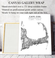 
              Cape Cod, Massachusetts Scandinavian Map Print 
            