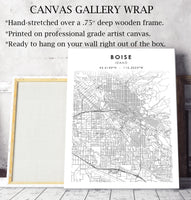 
              Boise, Idaho Scandinavian Map Print 
            