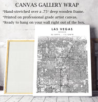 
              Las Vegas, Nevada Scandinavian Map Print 
            
