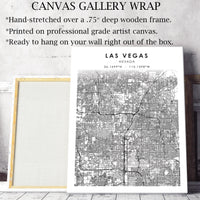 Las Vegas, Nevada Scandinavian Map Print 