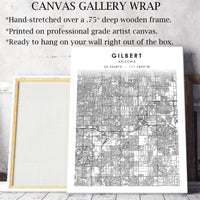 Gilbert, Arizona Scandinavian Map Print 