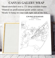 
              Chincoteague, Virginia Scandinavian Map Print 
            