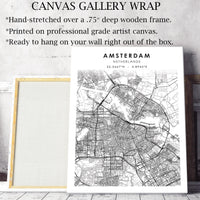 Amsterdam, Netherlands Scandinavian Map Print 