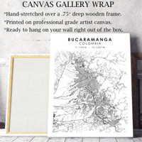 Bucaramanga, Colombia Scandinavian Map Print 