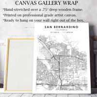 San Bernardino, California Scandinavian Map Print 